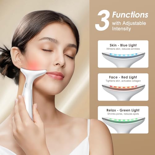 Facial and Neck Massager for Lifting and Firming - Reduces Wrinkles and Darkish Circles - At-House Pores and skin Care Software for Face Sculpting and Neck Therapy