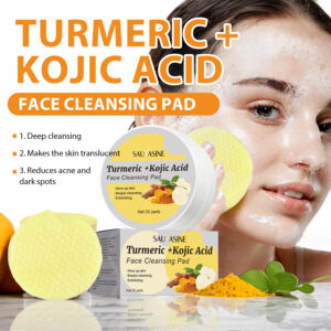 Personalised Model Facial Cleaning Exfoliating Whitening Turmeric and Kojic Acid Cotton Pads – 30 Tablets