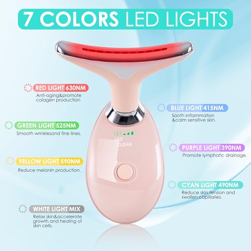 Pink Facial Massager for Face and Neck - Purple Gentle Remedy Sculpting Wand with 7 Coloration Choices, At-Residence Skincare Software