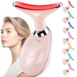 Pink Facial Massager for Face and Neck – Purple Gentle Remedy Sculpting Wand with 7 Coloration Choices, At-Residence Skincare Software