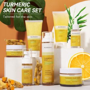 Personal Label Ayurveda Turmeric Pores and skin Care Set – Pure Beauty for Brightening and Anti-Pimples Facial Care